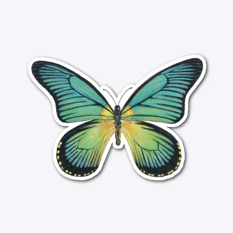 Teal + Yellow Butterfly