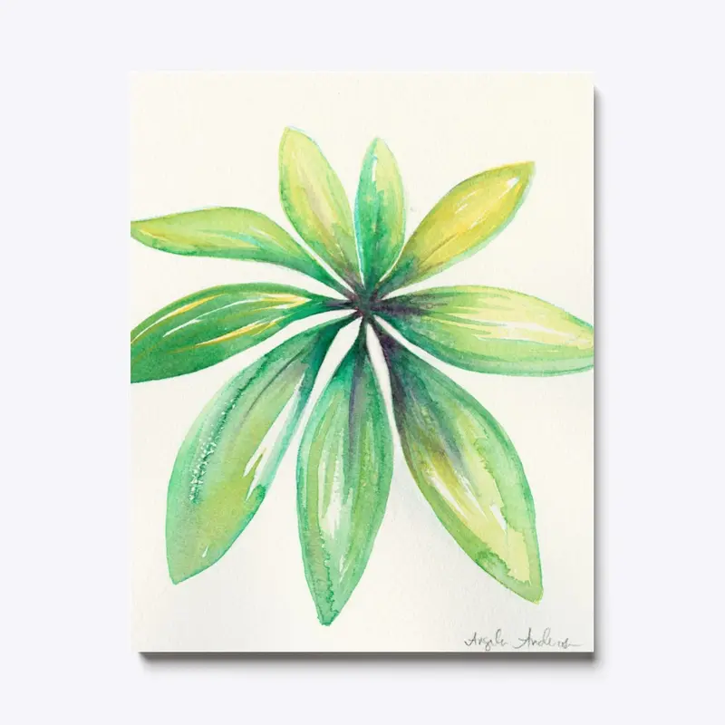 Leaf Watercolor-Umbrella Plant